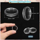 20pcs 20 5mm Silver Dollar Coin Holders Round Plastic Coin Capsule Acrylic