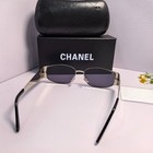 Chanel Silver Metal Frame Black Rectangular Sunglasses 8003 62-16-143