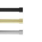 Cappa Adjustable Curtain Rod Set 33-66 Inches Nickel Finish Easy Installation