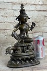 China Pure Bronze Tibet Buddhism Guan-yin Kuan-yin Buddha Statue Sculpture Sale