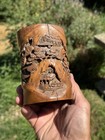 Chinese 19th Century Bamboo Brush Pot Figures In Landscape Qing Dynasty