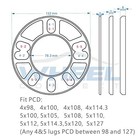  Universal Wheel Spacer 3mm 4 Or 5 Lugs Universal - 3mm 1 8inch 