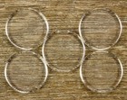 25 Pack - 30mm  1 3 16   Round Glass Tiles - 2 Flat Sides - Clear Glass Circle