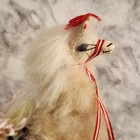 Vintage Peruvian Stuffed Llama Alpaca Figurine Real Wool With Blanket  Halter