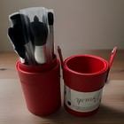 Mirabella Pro Essentials Makeup Brush Set With Red Travel Case