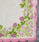 House Of Paper Vintage Paper Napkins Clover With Pink Flowers Nip 1950 s 12x12
