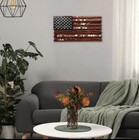 Vintage American Flag Solid Wood Wall Mounted Challenge Coin Display Holder Rack
