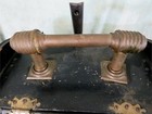 Antique Carved Wood   Brass Coal Hod scuttle Ash Box Hearth W scoop
