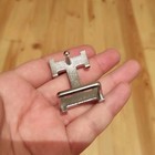  Belt Buckle H Style   Mini For Woman   Silver Tone With Inscription  