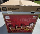 Home Depot 9 Ft Giant Sized Led Santas Sleigh With Reindeer Holiday 2025 New