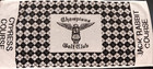 Vtg Champions Golf Club Towel Cypress Jack Rabbit Courses Black White Checkered