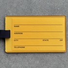 Delta Airlines     Vintage Unused Luggage Bag Tag     Widget Logo   Stripes  1970s 