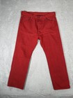 Levis 501 Jeans Mens 38x32  36x30  Red Denim Red Tab Button Fly Cowboy Western