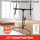 16ft Drywall Lifter Panel Hoist Dry Wall Rolling Caster Lifter Construction Tool