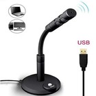 Computer Mini Condenser Microphone Usb Stand Recording Mic For Pc Desktop Laptop