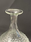 Vintage Clear Hobnail Glass Vase 11    Tall Bulbous Teardrop Flared Lip