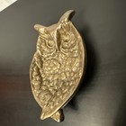 Rare Mcm Antique Brass Owl Dish ashtray retro Decor amazing Quality And Details 