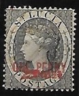 St  Lucia  1881  Scott Official Due  1 And 1a  Used  Good Condition  Ebb128