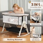Baby Bassinet Bedside Sleeper For Baby With Wheels And Storage Basket  all Mesh