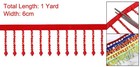 1 Yard 2 4  Crystal Beaded Ribbon Fringe Trim Bright Red
