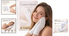 4 Pairs 100  Cotton Moisturizing Gloves For Eczema  Overnight Comfort Size L