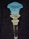 Rosenthal X Versace Blue Lead Crystal Bottle Decanter Stopper Art Deco Classical