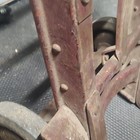 Vintage Heavy-duty Steel Hand Truck Dolly W  Solid Wheels  Red Rusty Frame