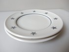 Htf United States Lines Gray Stars 6 1 2  Bread Plates Lamberton Sterling Two  2