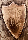 Signed 10k Gold   Sterling Excellent Large English Vesta Case Match Safe