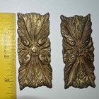 Antique French Brass   Bronze Metal Furniture Mounts Ancanthus Set Of 4