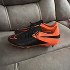  very Rare  Nike Hypervenom Phinish Ii Sg Acc Black orange Mens Size 10