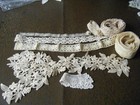 Vtg Lot Different Bobbin Laces Schiffli Lace Remnant Pieces Art  craft Projects