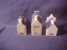 3 Delft Blue And White Houses All 3 Klm-empty  no Contents