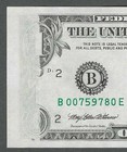 1993  1 Partial Front Missing Print Error Crisp Xf  Federal Reserve Note 