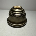 Vintage Metal Round Vanity Powder Puff Victorian Couple Music Trinket Box  Works
