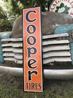 Antique Vintage Old Style Cooper Tires Service Station Sign