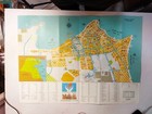 1981 Vintage Arabic Map Kuwait Gulf Middle East Maps Atlas                                   