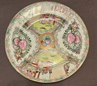 Vintage Chinese Rose Medallion Plate Decorative Display Charger Wall Decor