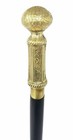 Vintage Solid Heavy Brass Handle Antique Victorian Cane Wooden Walking Stick 36 