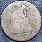 1857 Seated Liberty Quarter 25c Love Token  s  F  Dec 3 83   100985