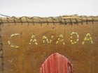 Vtg antique Canada 3 Hearts Native American Birchbark Porcupine Quill Notebook