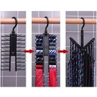Adjustable X Neck Tie Rack Holder W  Non-slip Clip Necktie Belt Hanger Organizer