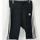 Adidas Originals Women Black High Waisted 3-stripe Short Tights Size S Nwt
