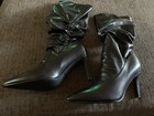 Black Slouchy Knee-high Pointed Toe Boots