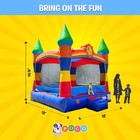 Premium Inflatable Bounce House Rainbow Smiley Castle Jumper With Blower Used
