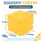 Squish Cheese Stress Ball Sensory Toy 3  Square Soft Squeeze Fidget Autism Adhd