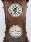 1889 Waterbury  44 Double Dial  day Date Month  Calendar Mantel Clock With Alarm