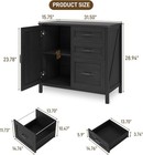 Black  Large Wood File Storage Cabinets Printer Stand For Home Office Furniture 