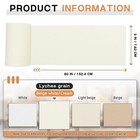 Fadoub Leather Repair Patch  Self Litchi Grain 3 X 60 In  Beige White