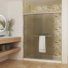 Sunny Shower 60  X 72  Sliding Shower Door Semi-frameless Bypass Frosted Glass
